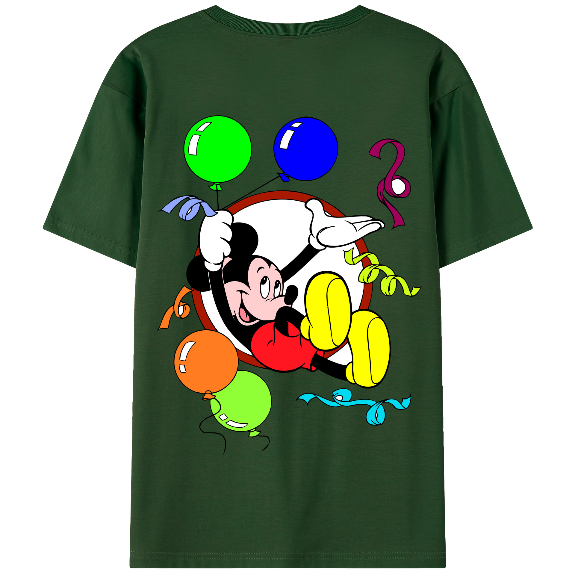 （画像用） ミッキーマウス Mickey Mouse 綿100％半袖Tシャツ（背面プリント）
